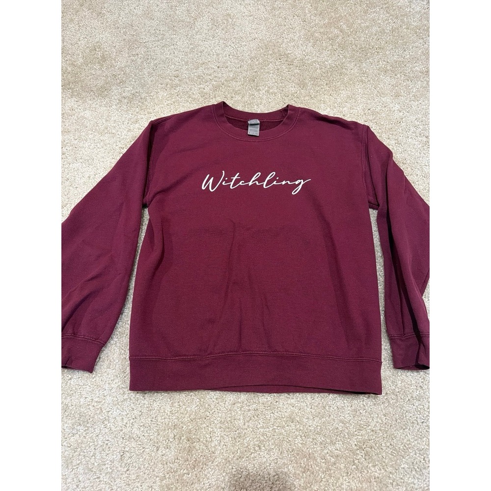 Gildan Throne of Glass Manon Witchling Wine Crewneck Sweatshirt Small
